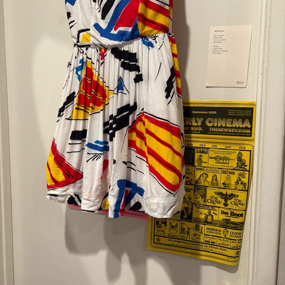 American Apparel Printed Rayon Sun Dress Button Back Abstract Little Mix Y2K - Picture 5 of 13